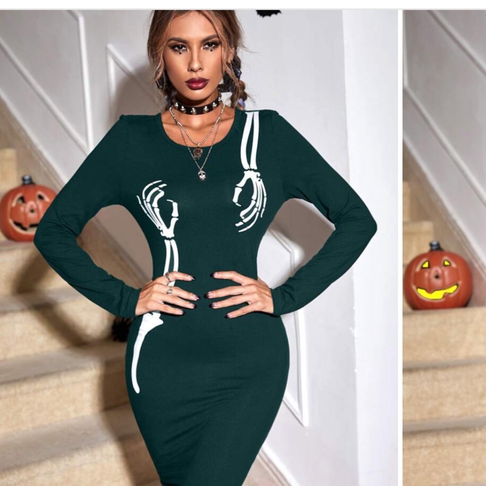 SKELETON BODYCON DRESS